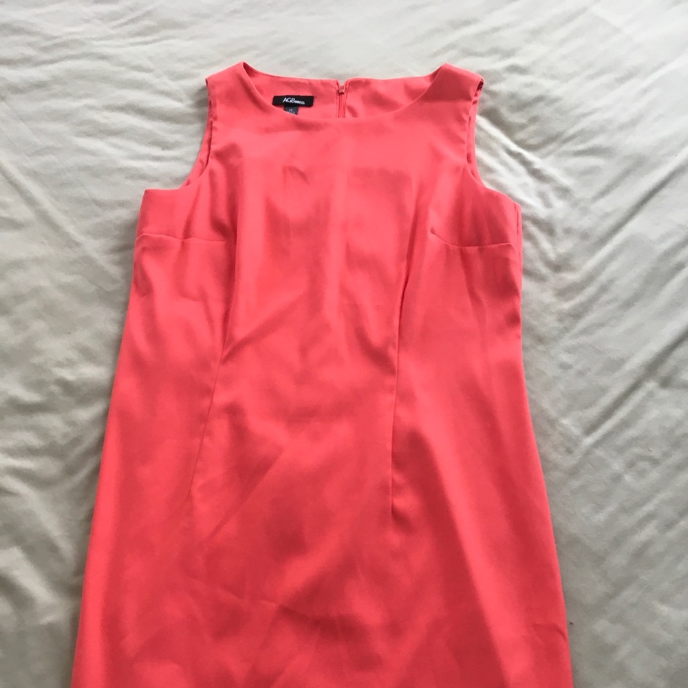 AGB shift dress in a beautiful Coral orange